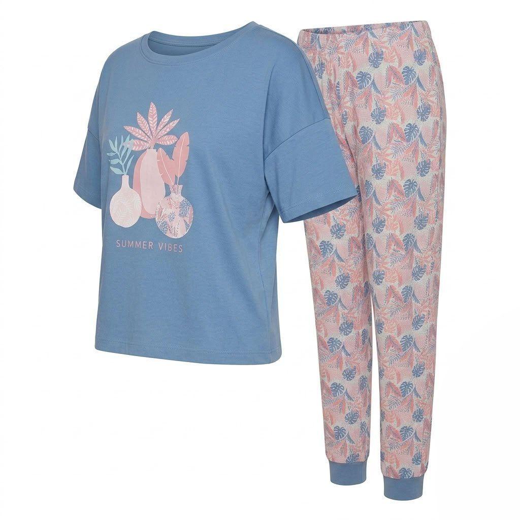 pijama mujer lady genny j-793 2 piezas manga corta-2