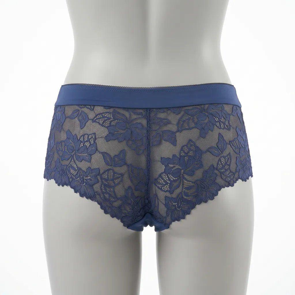 Pantaleta Encaje Mujer Lady Genny C-547 Azul Talla L-1