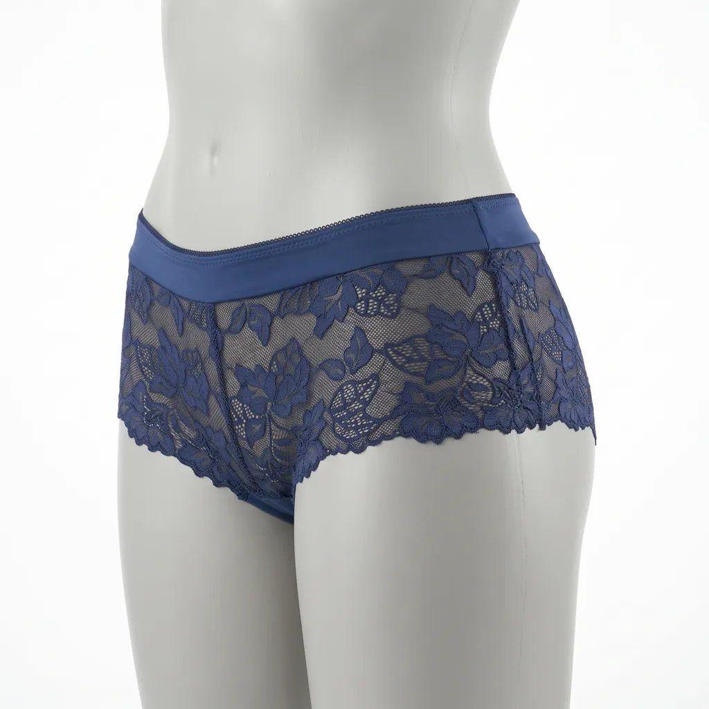 Pantaleta Encaje Mujer Lady Genny C-547 Azul Talla L-2