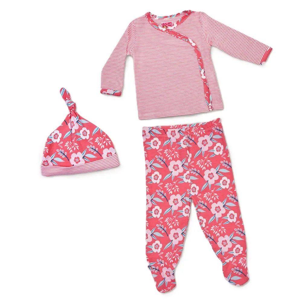 Conjunto con gorro cotton bebé lady genny BB-193-0