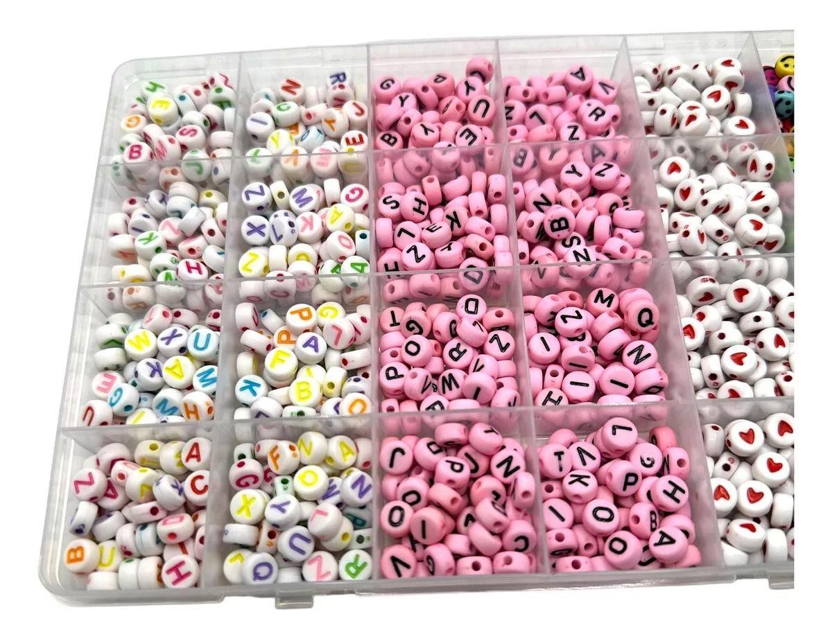 Kit para pulseras con cuentas con letras + accesorios-3