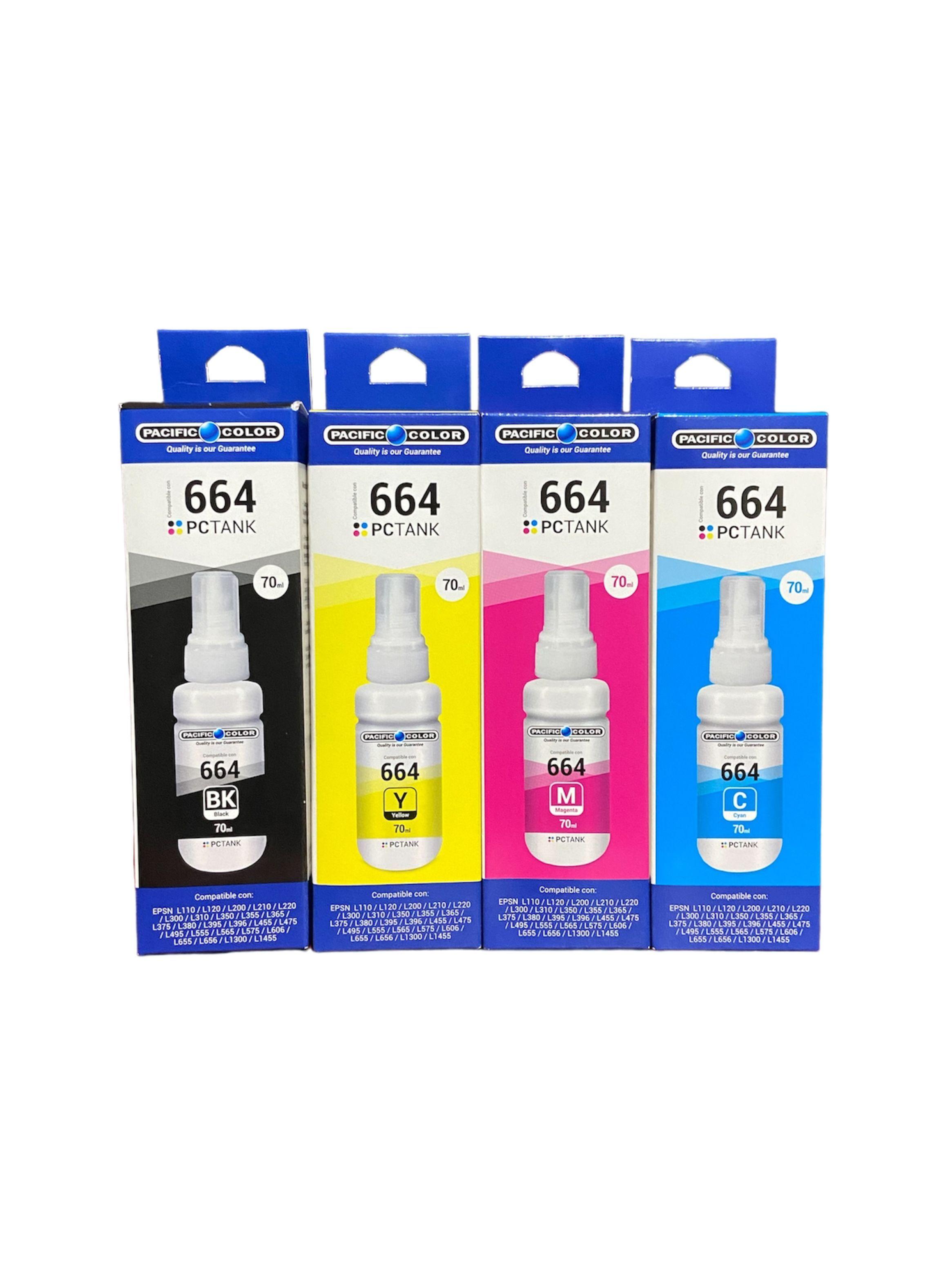 Pack 4 Tintas alternativas T664 Compatible EPSON-0