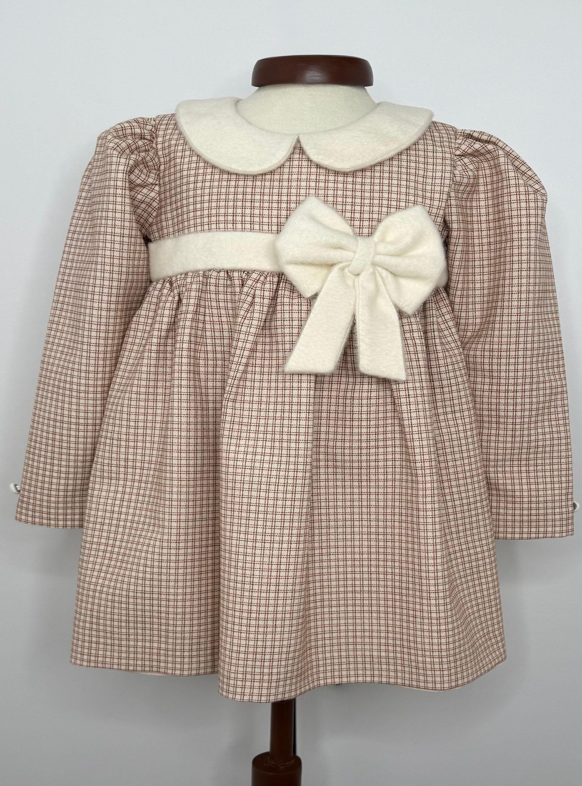 Vestido Cuello Peter Pan y aplicaciones en Baby Alpaca y Forro Pima Riso di Luna-0