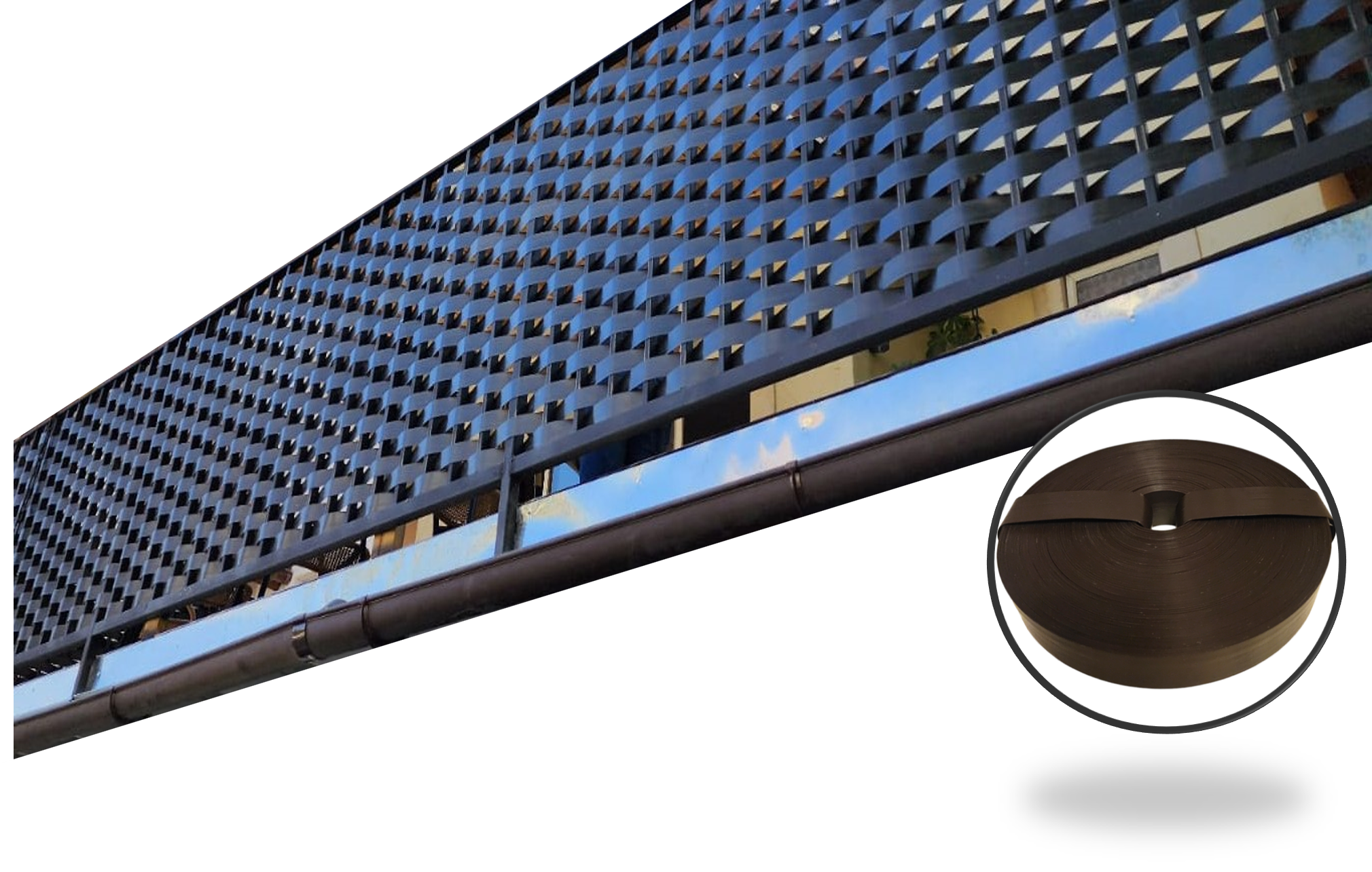 Cinta Plástica Cubre Cercos y Rejas Para 12m2 - Café-0