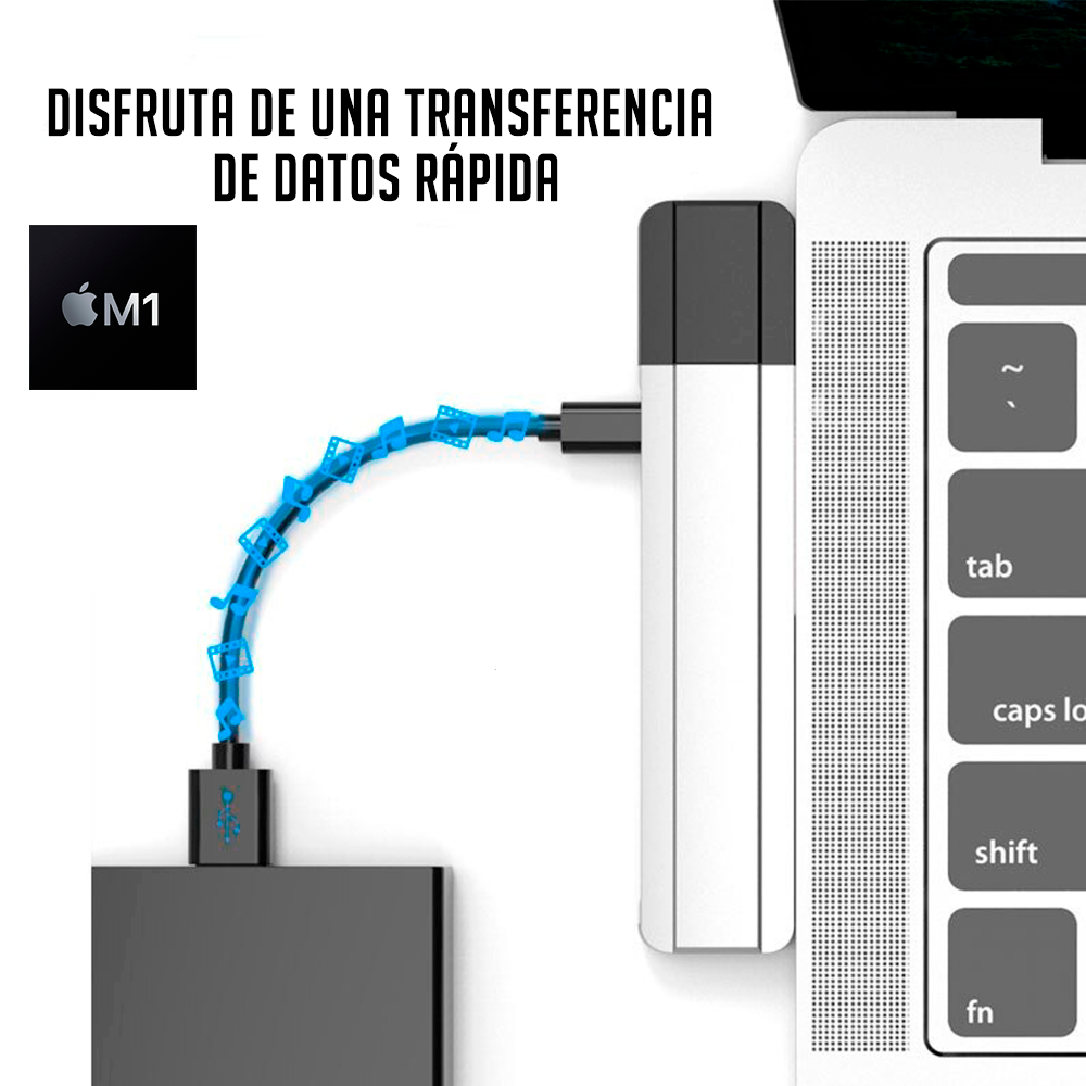 Adaptador 6 En 1 Tipo-c Macbook Pro/air M1-3