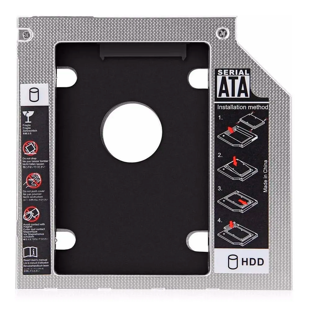 Caddy Adaptador 9.5mm Notebook Sata Hdd Ssd-0