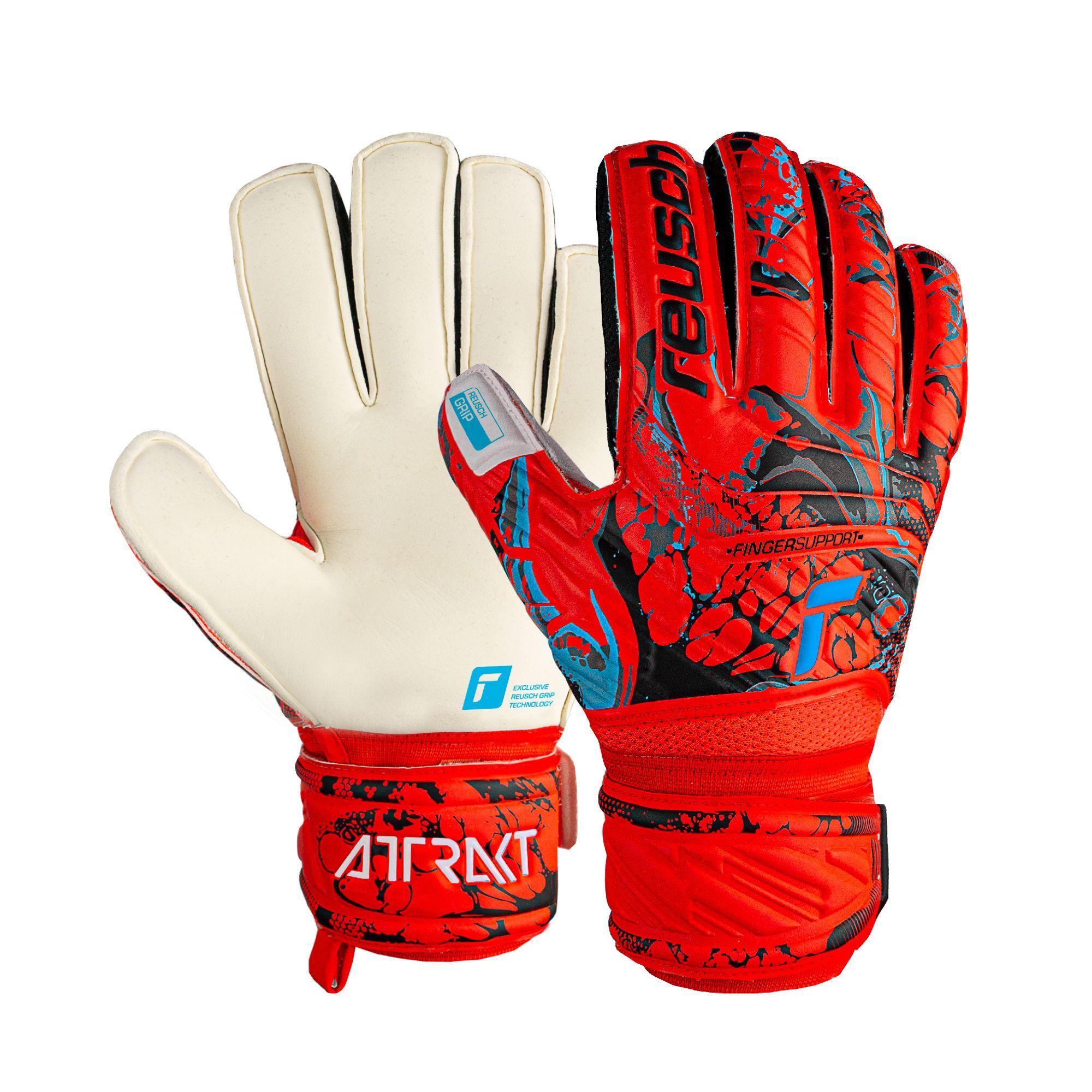 Guante Arquero Attrakt Grip Ferula Adulto GK23 Reusch Rojo-0