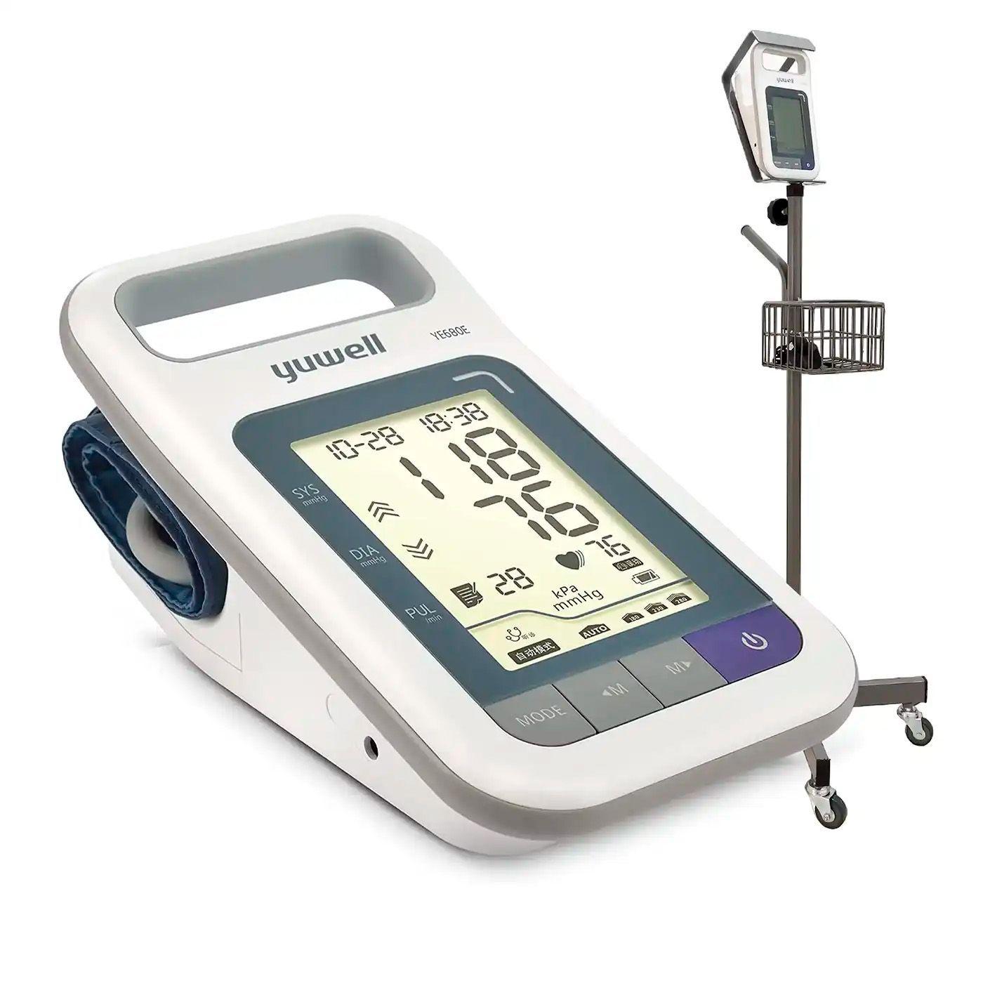 Toma Presión Digital de Brazo Yuwell YE680E Dual + Pedestal -0