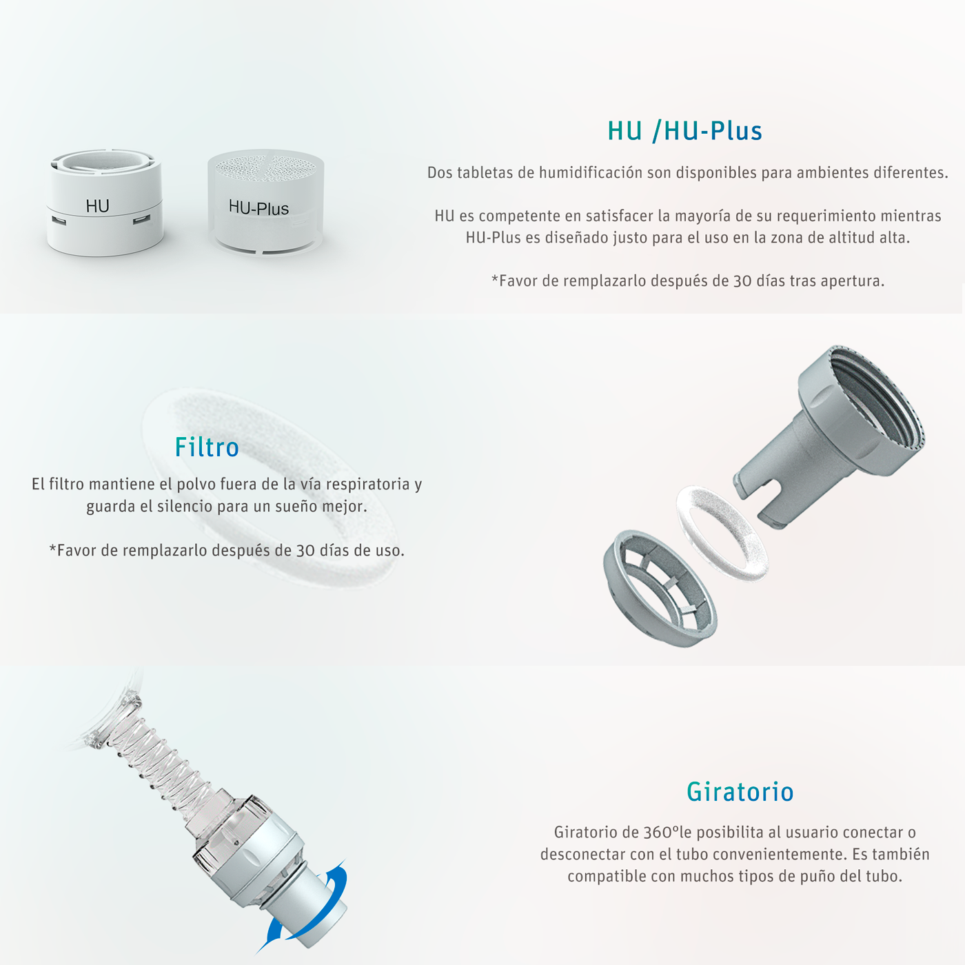 Máscara Cpap Nasal Humidificadora Pillows P2H BMC 3 Tallas-3