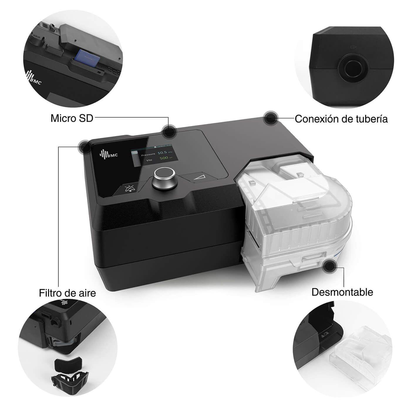 CPAP RESmart G2S C20 Tubo Calefaccionado Mascara Nasal M-3