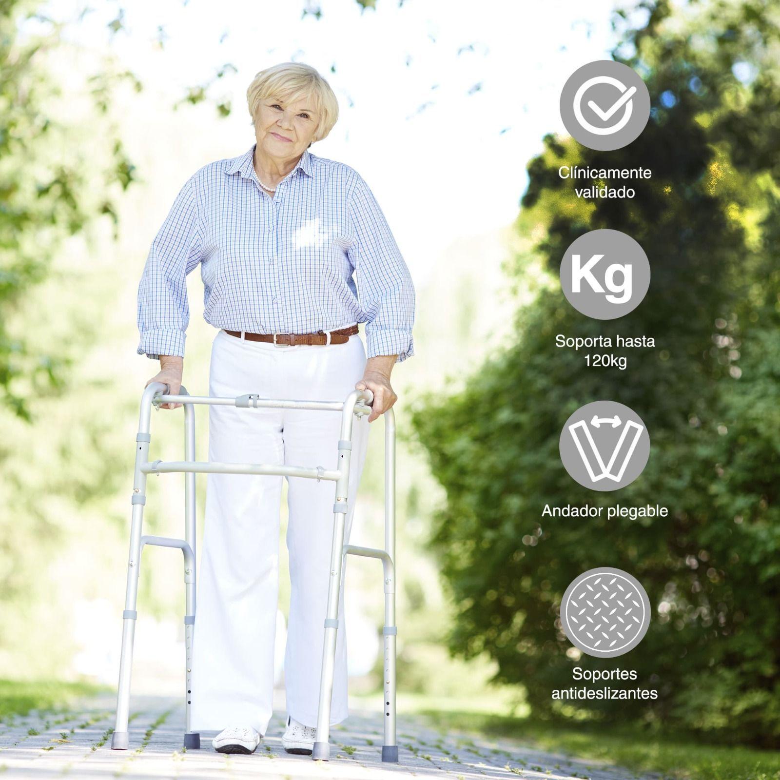 Andador Aluminio Plegable Ajustable Hasta 120kg-2