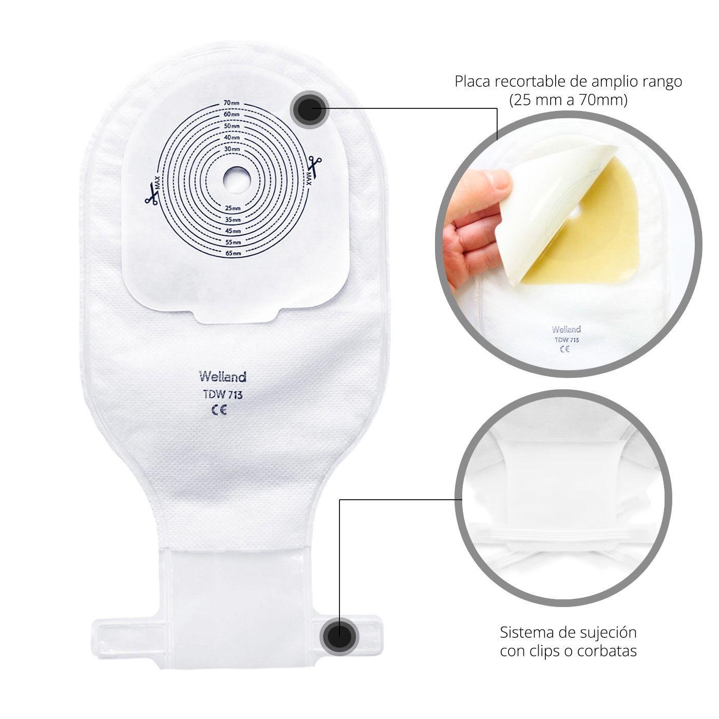 Bolsas De Colostomía Transparente con Filtro Olor y Gases x10-3