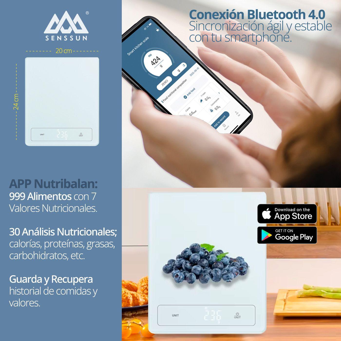 Balanza Bascula Cocina Digital Inteligente App Nutricional-5