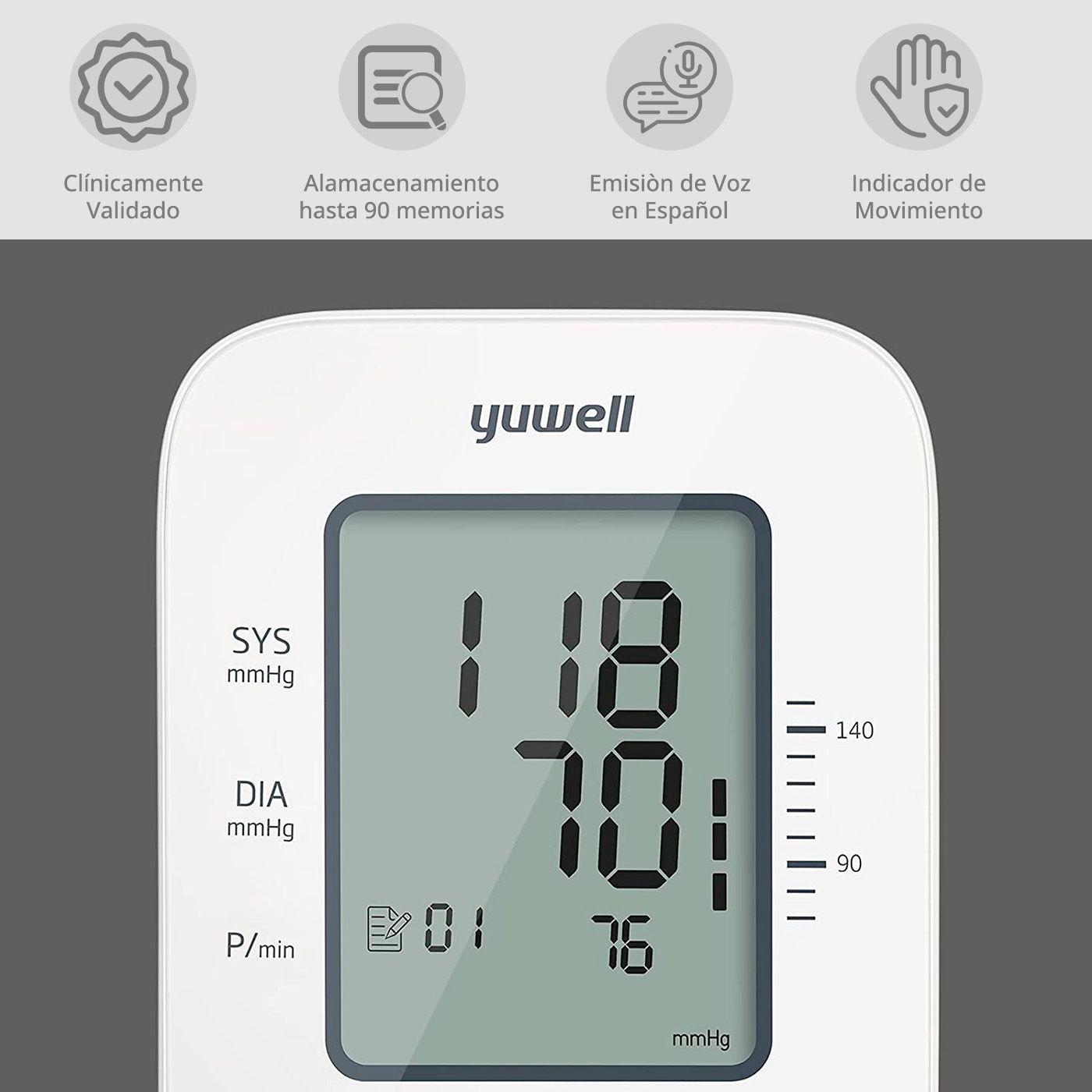 Toma Presión Yuwell YE660D con Indicador de Voz-2