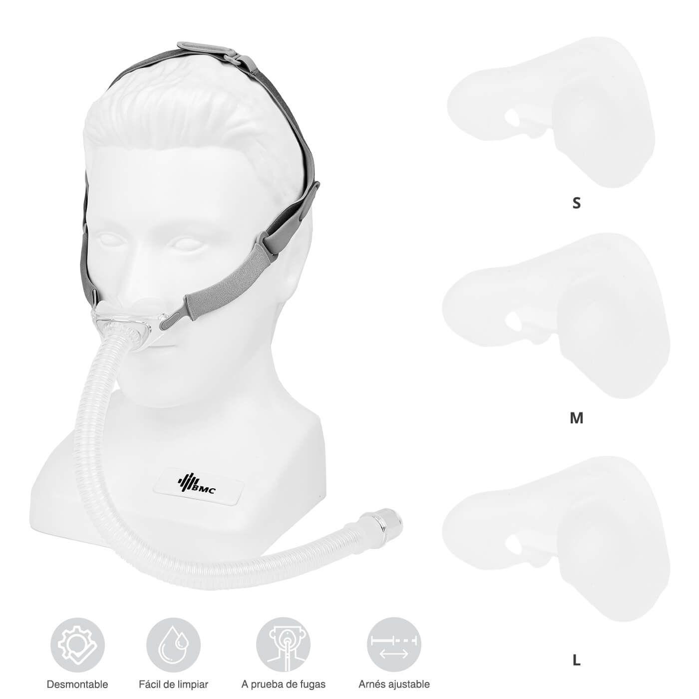 Máscara Nasal N6 Bmc - Incluye 3 Tallas-2