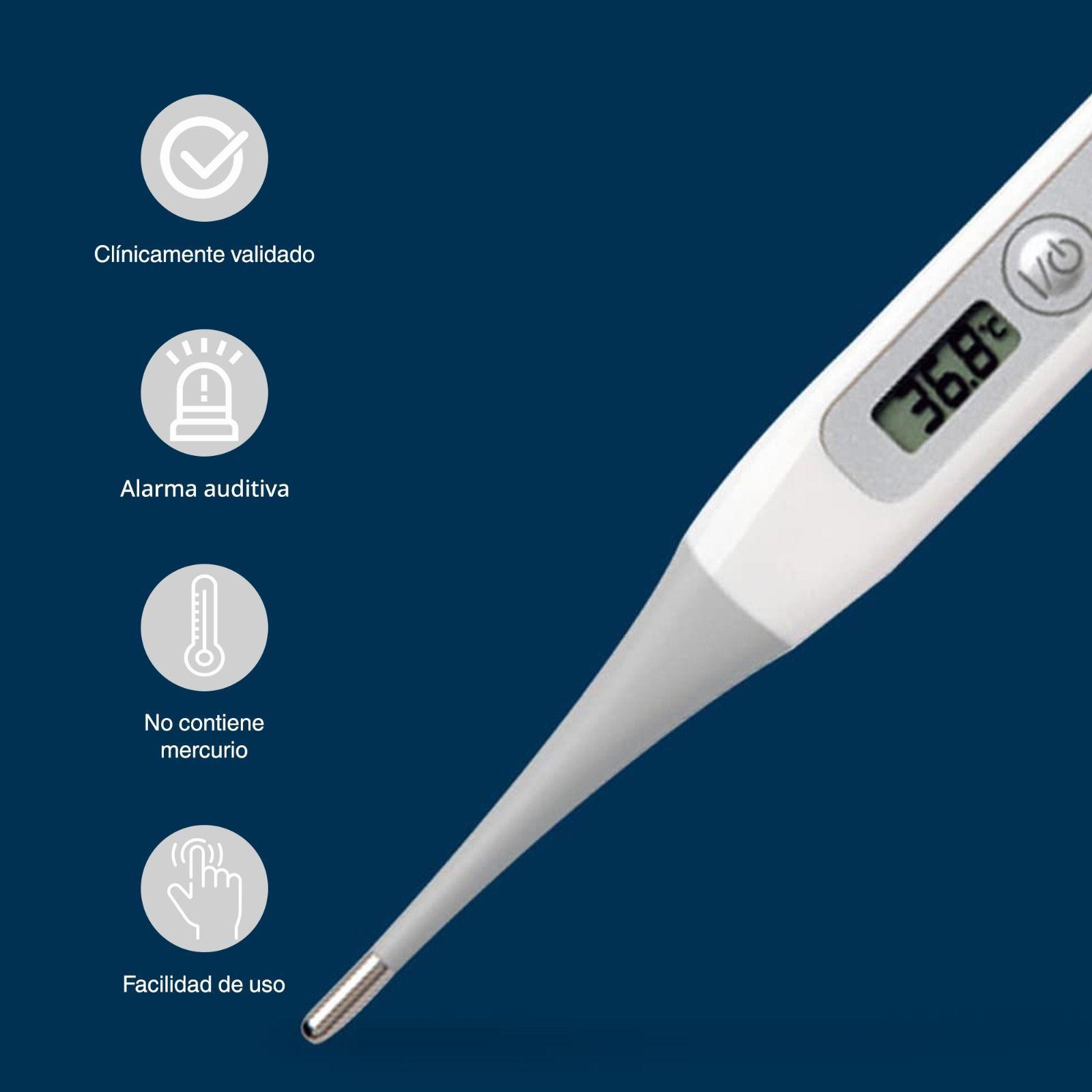 Termómetro Digital Omron Punta Flexible Con Memoria y Alarma-3