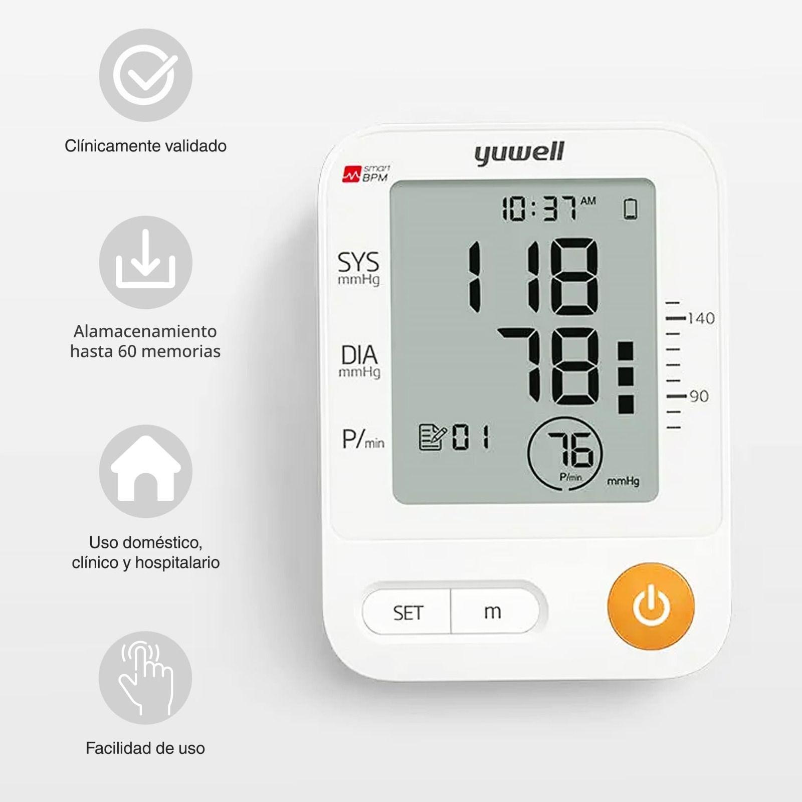 Toma Presión Tensiómetro 60 Mem Voz Español Adulto Mayor - Pediatrico-3
