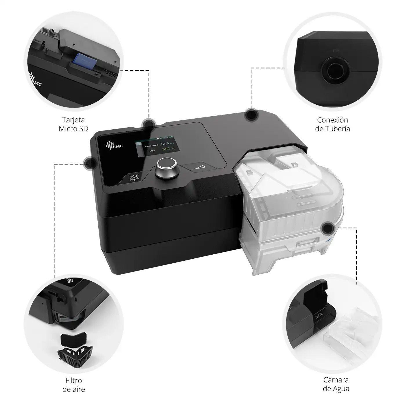 CPAP RESmart G2S C20 Tubo Calefaccionado Mascara Oronasal M-5