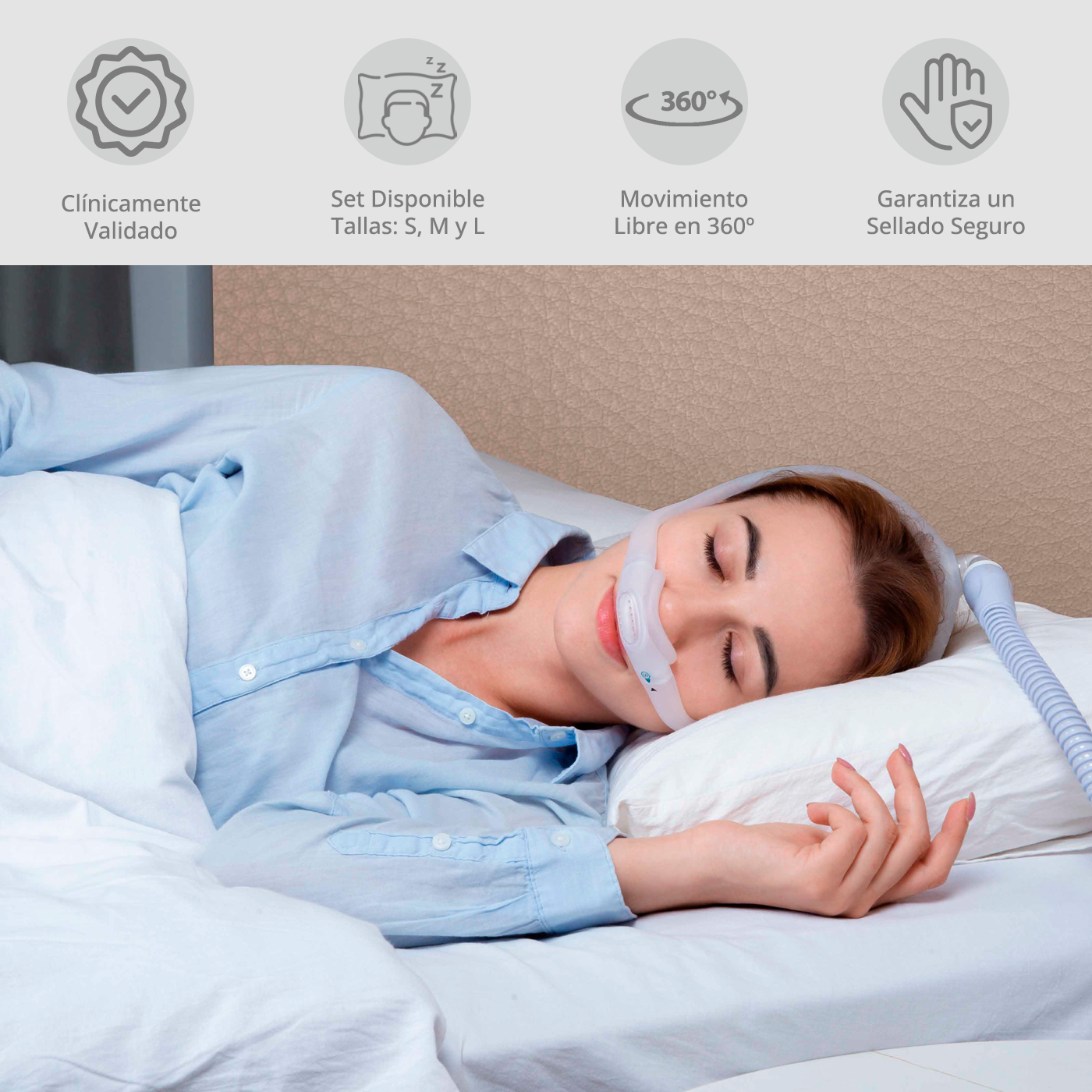 Máscara Cpap Nasal N6S BMC 3 Tallas-3