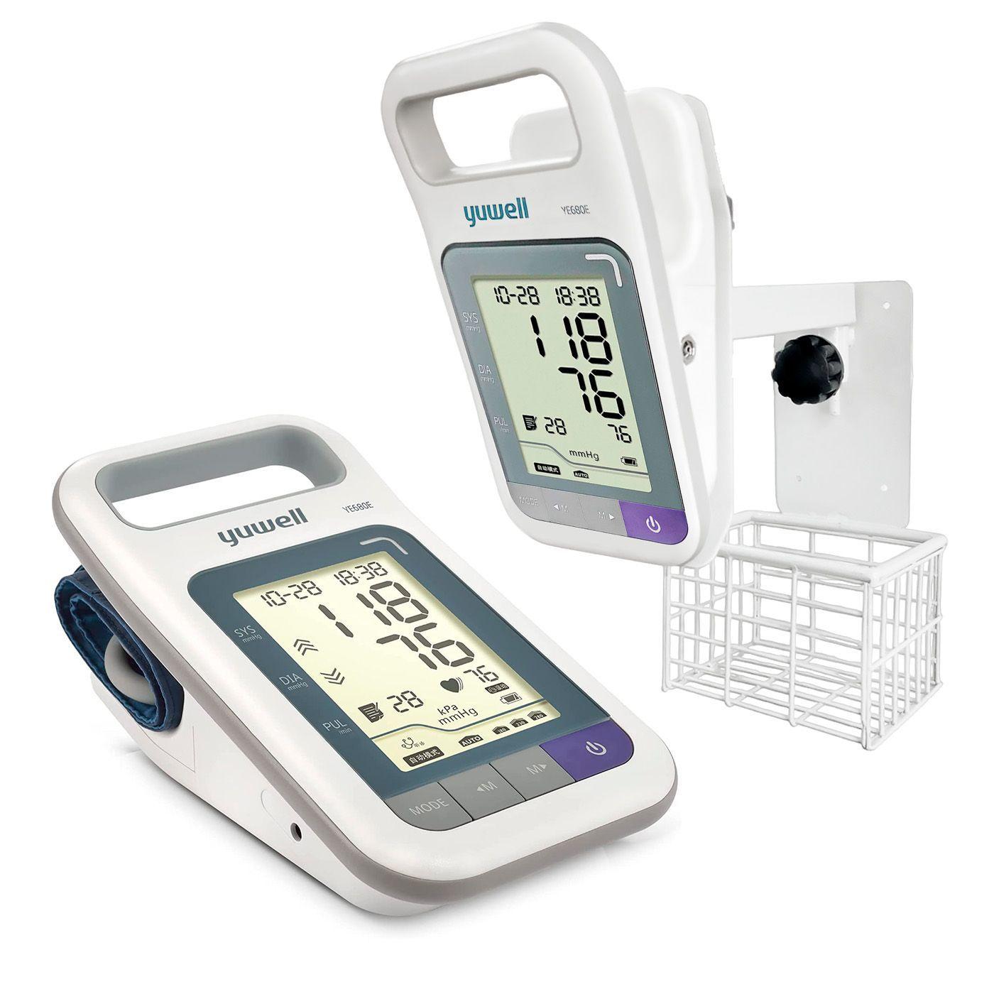Toma Presión Digital de Brazo Yuwell YE680E Dual + Soporte Fijo de Pared-0