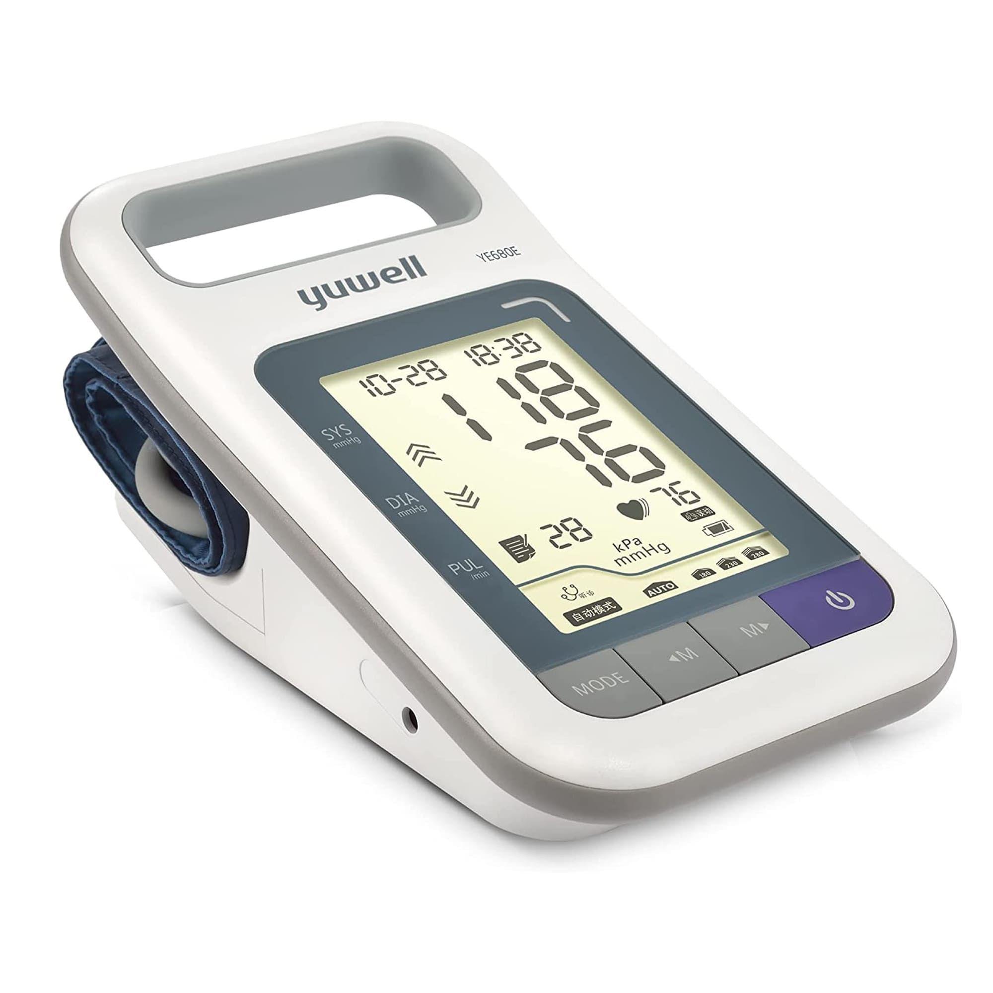 Toma Presión Digital de Brazo Yuwell YE680E Dual + Soporte Fijo de Pared-2