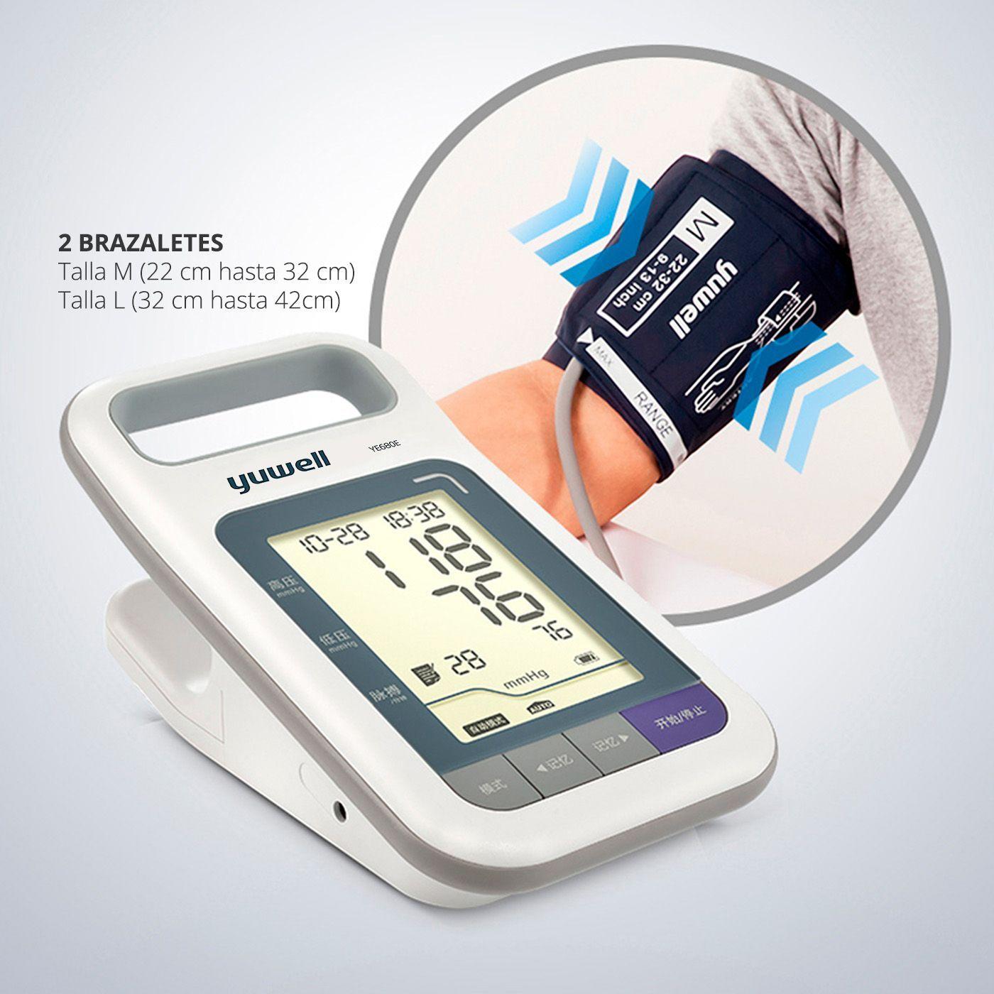 Toma Presión Digital de Brazo Yuwell YE680E Dual + Soporte Fijo de Pared-7