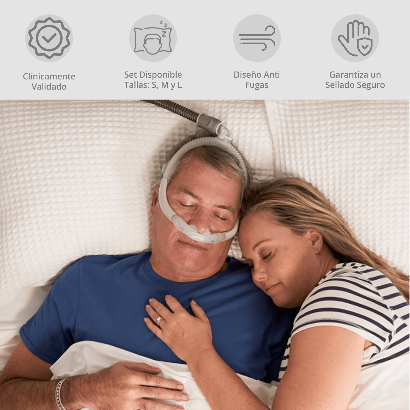 Máscara Cpap Nasal Pillows AirFit P30i Resmed 3 Tallas-2