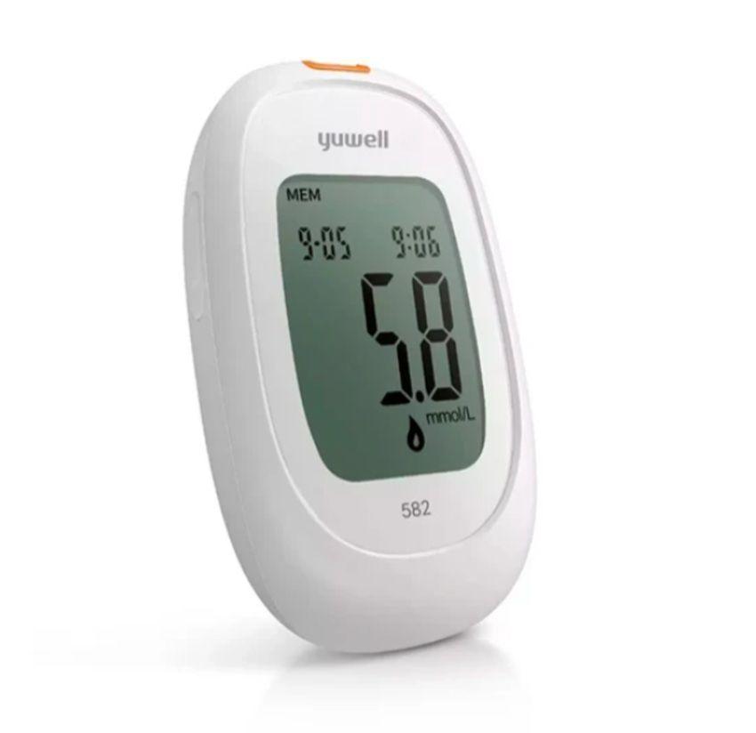 Gluc metro Inteligente Yuwell 582 Medidor Glucosa Glicemia Voz y Bluetooth 100 Cintas 100 Lancetas-9