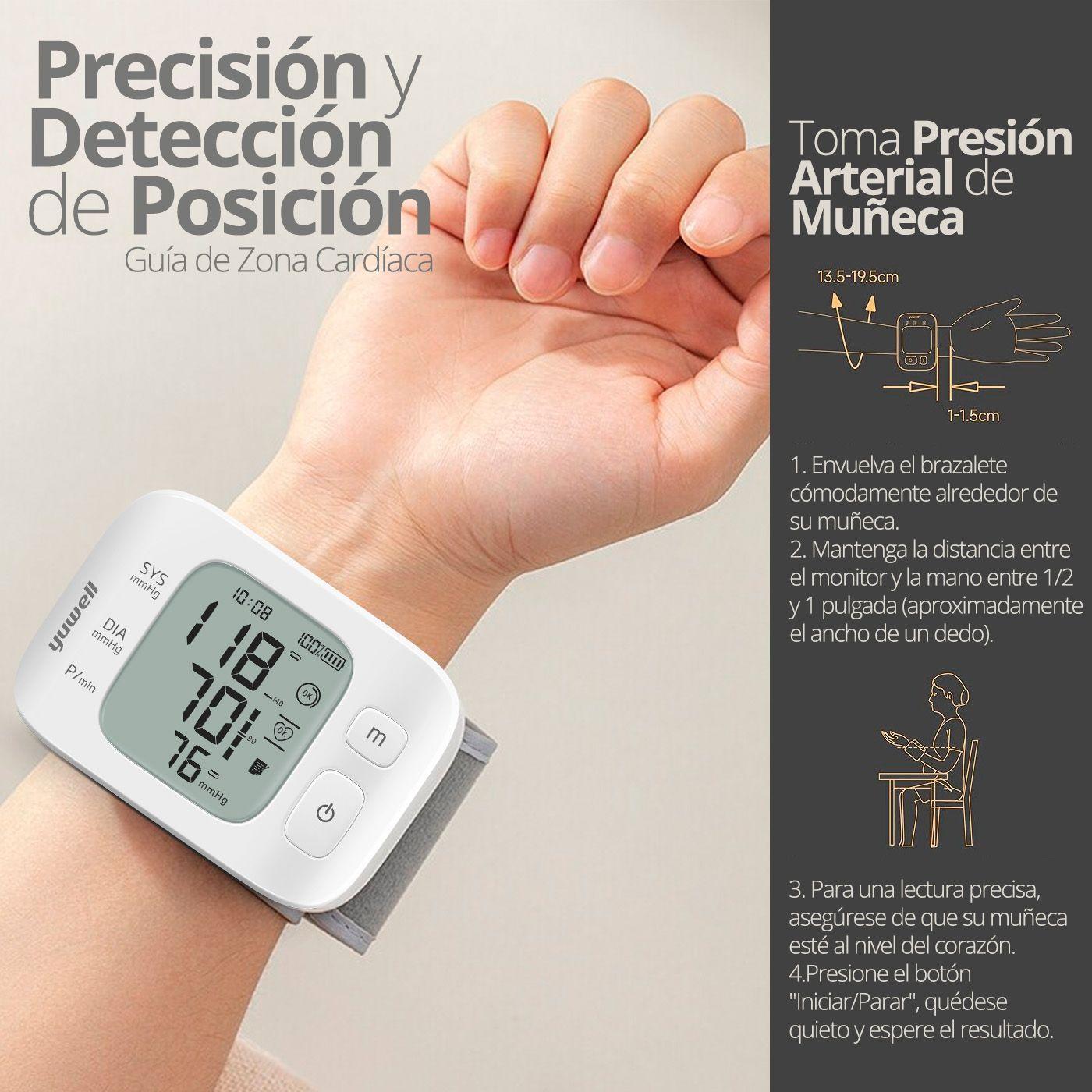 Toma Presión Digital de Muñeca Yuwell YE8800AR + Glucometro Yuwell 582-4