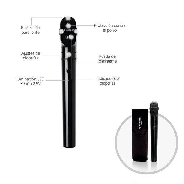 Oftalmoscopio Riester E-Scope Negro Luz Directa Xenon-2