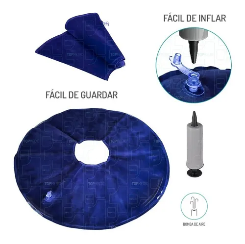Cojín Ortopédico Picarón Antiescara Inflable Silla De Ruedas-2