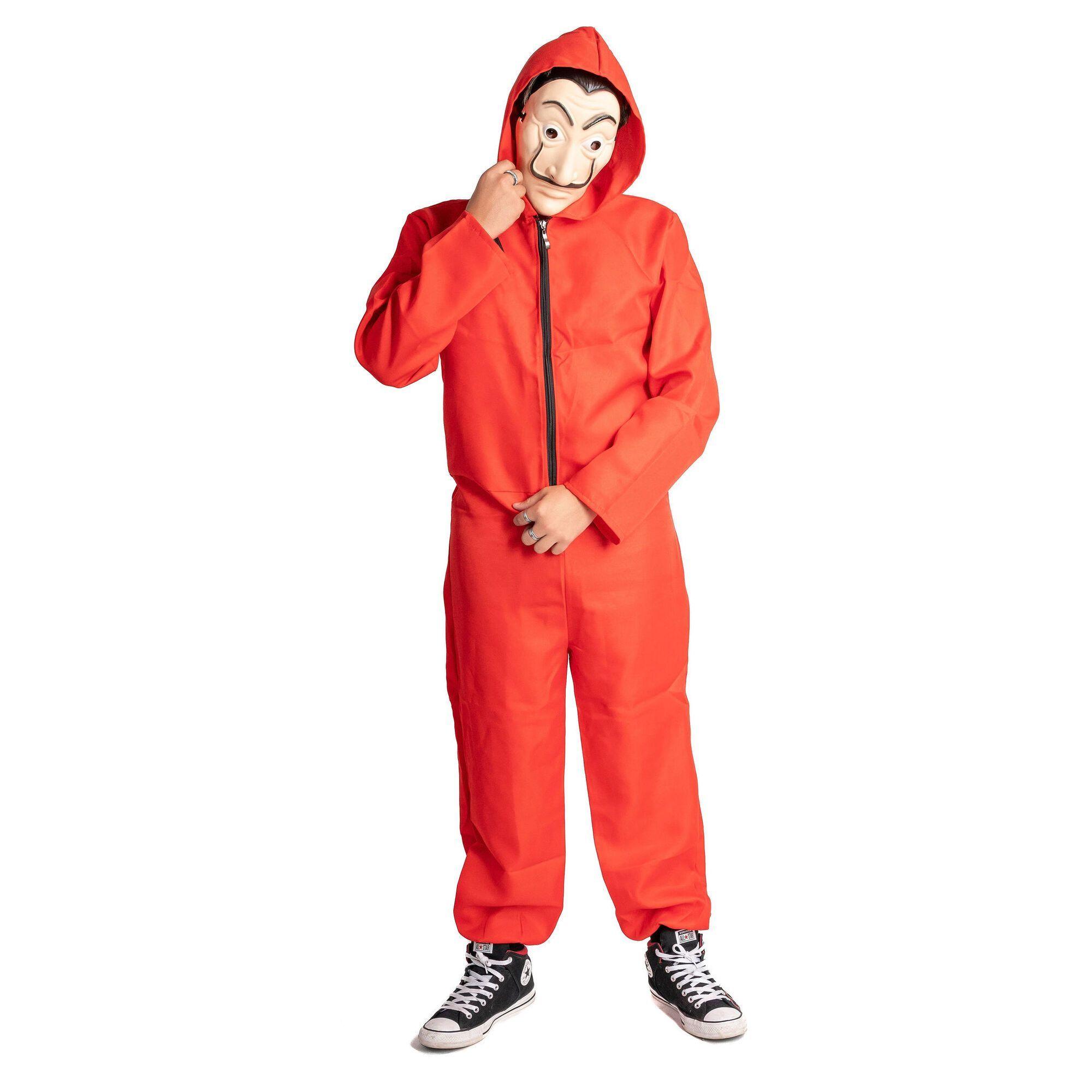 La Casa De Papel Disfraz Con Mascara Halloween Adulto Y Niños-3