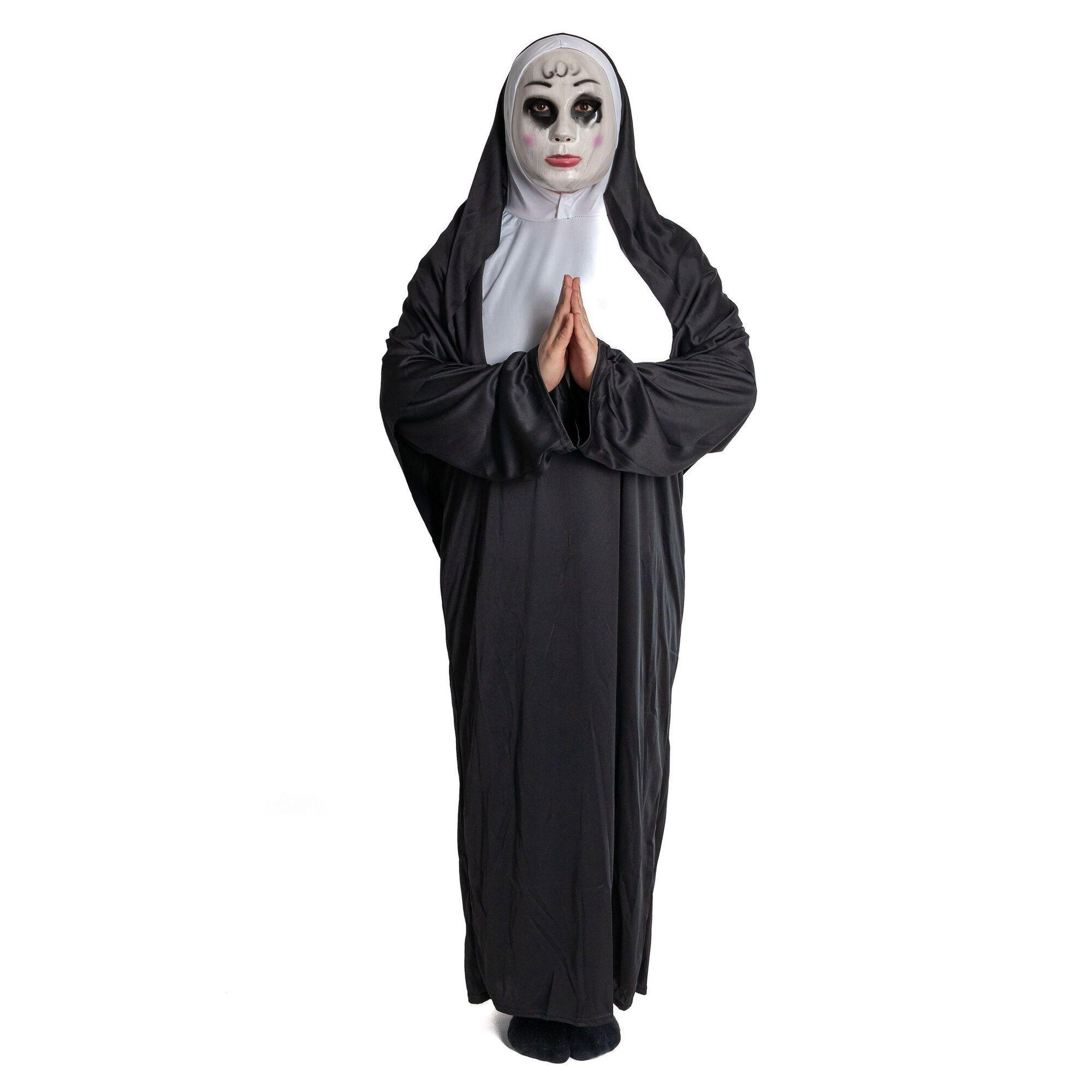 Disfraz Halloween La Monja Maldita Mujer Adultos + Mascara-0