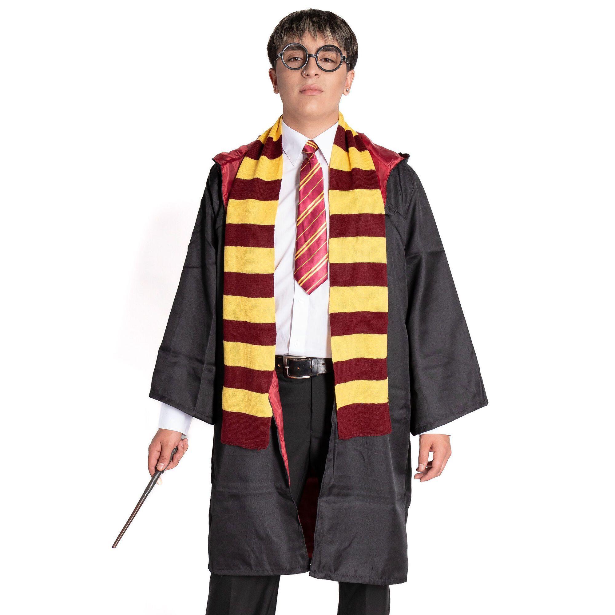 Disfraz Mago Incluye Varita Magica Corbata Capa Bufanda Y Lentes-3