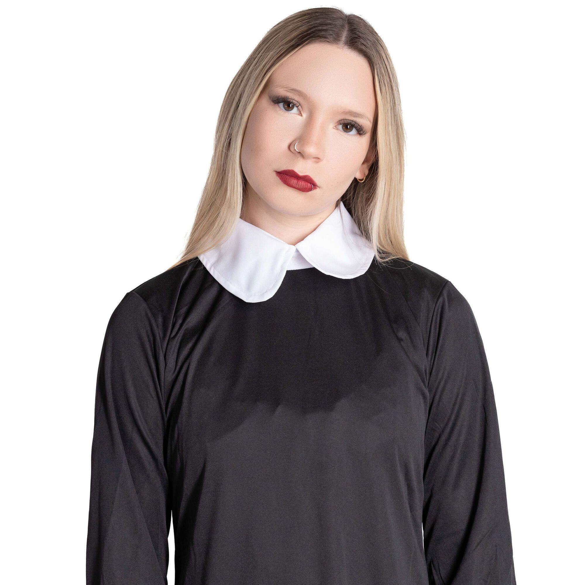 Disfraz De Merlina Para Halloween Para Niñas Y Mujer-4