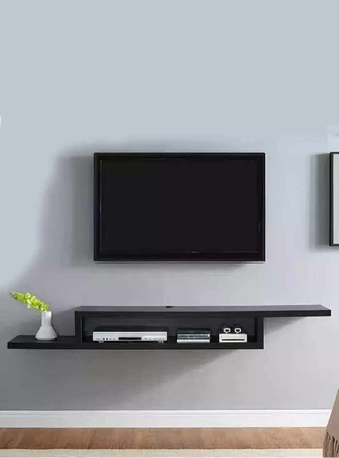 Mueble Rack Flotante para TV hasta 55 color negro-1