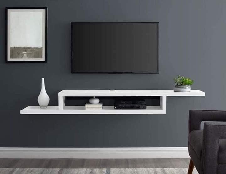 Mueble Rack Flotante para TV hasta 55 color Blanco-0