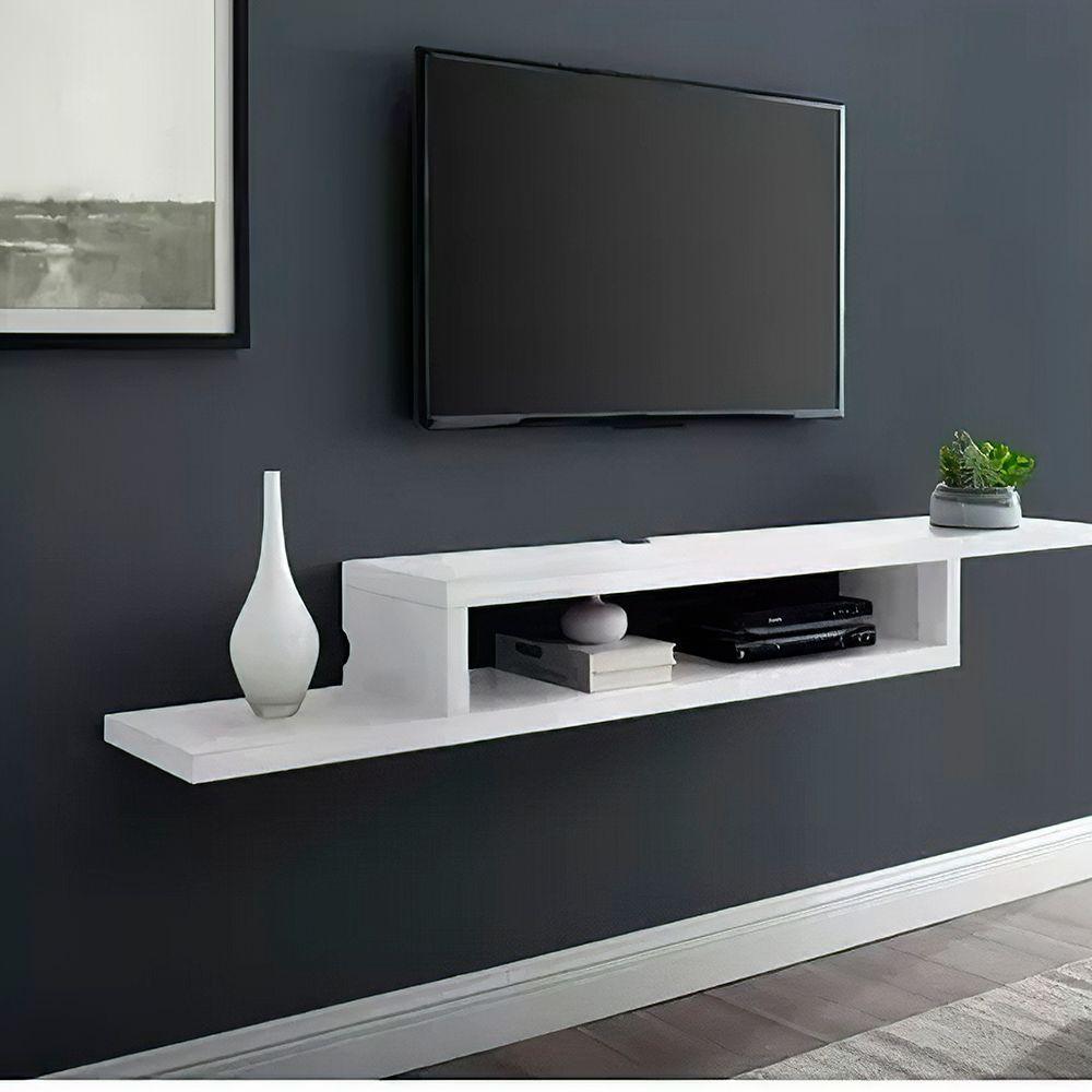 Mueble Rack Flotante para TV hasta 55 color Blanco-1