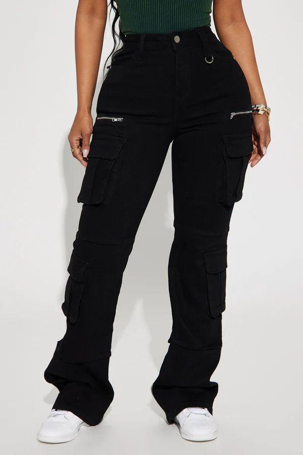 Jeans Fashion Nova City Streets Stretch Cargo Negro Talla 42 Chile-1