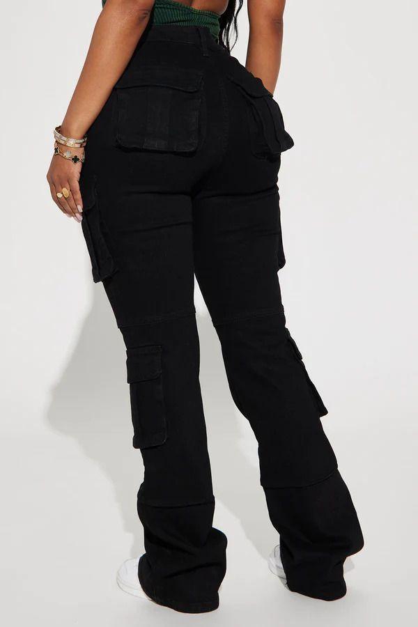 Jeans Fashion Nova City Streets Stretch Cargo Negro Talla 42 Chile-2