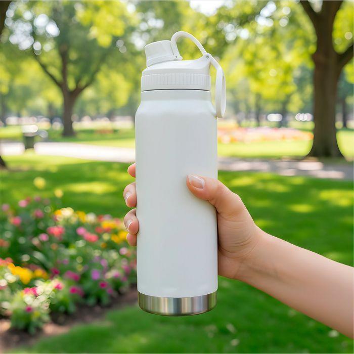 Botella Termica crema Acero Inox 800ml-3