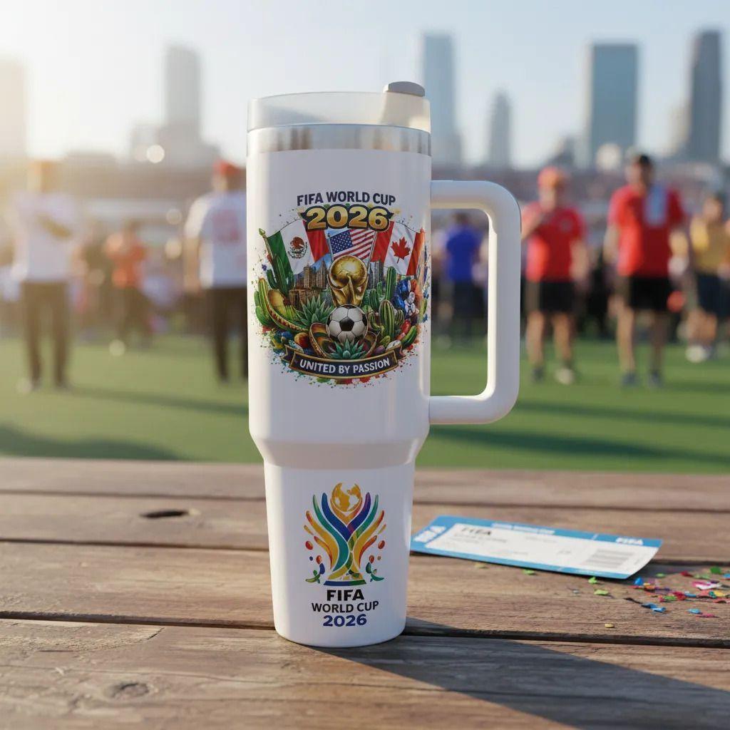 Vaso Termico De La Copa Mundial 2026 1 2 Litros Acero Inoxidable con Bombilla-3