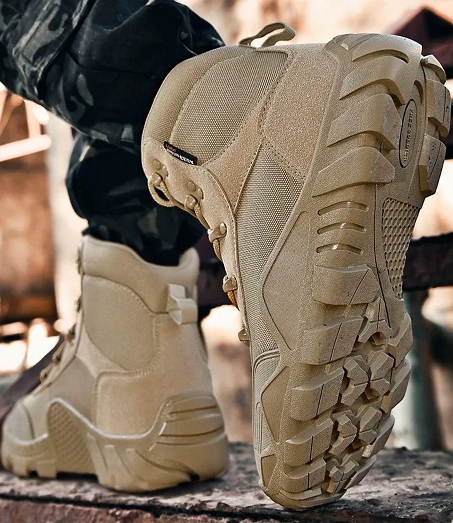 Botas Tacticas Outdoor Hombre Resistentes e Impermeables Color Arena-2