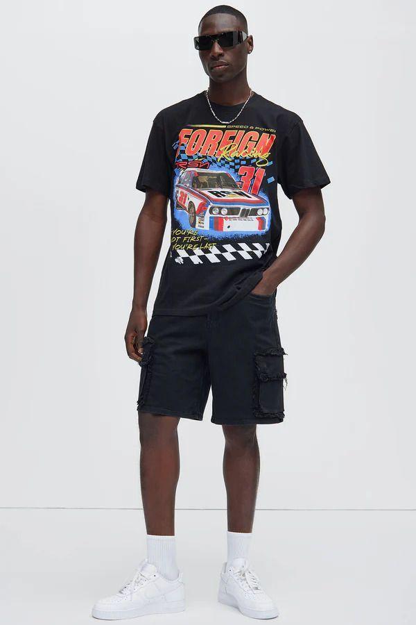 Short Rush Home Denim Cargo Negro-1