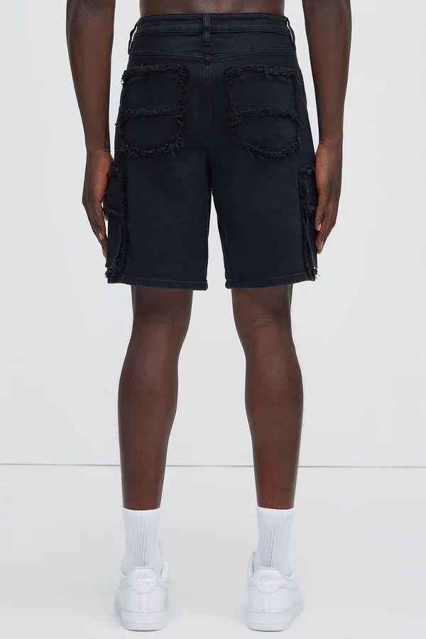 Short Rush Home Denim Cargo Negro-3