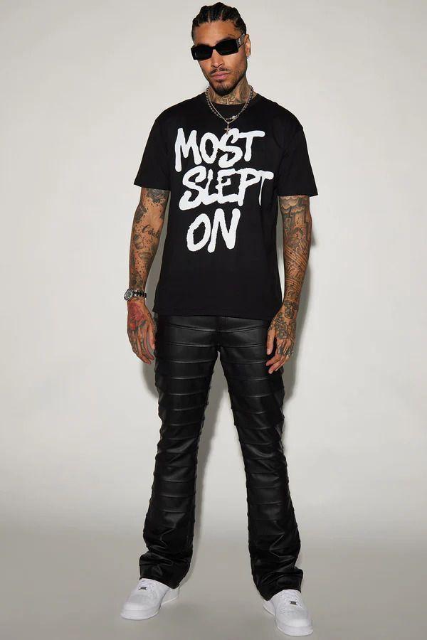 Polera Fashion Nova Most Slept On Short Sleeve Tee Negra Talla XL-2