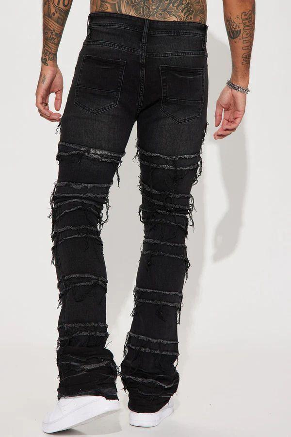 Jeans Fashion Nova About Fray Stacked Skinny Flare Black Wash Talla 30 y 42-3