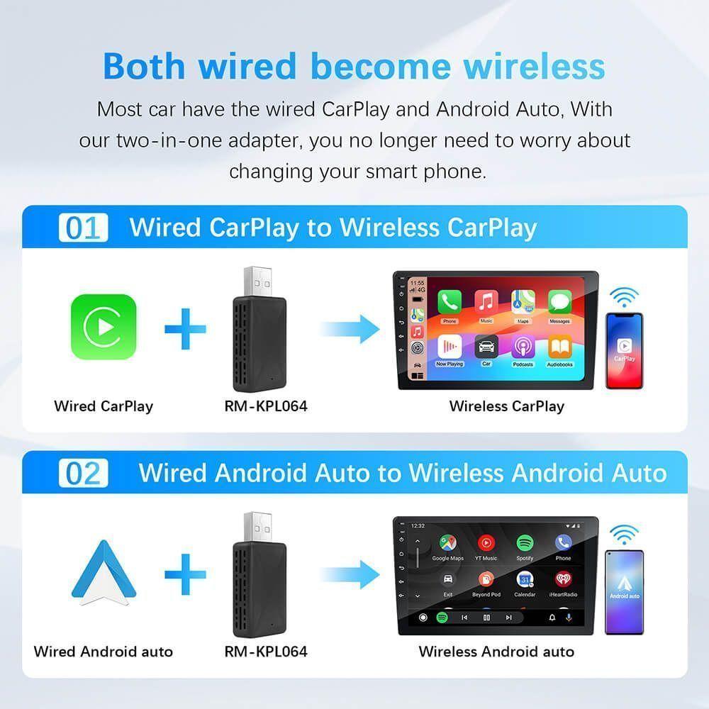 Mini Adaptador Para Car play android Auto Inalambrico Negro-5