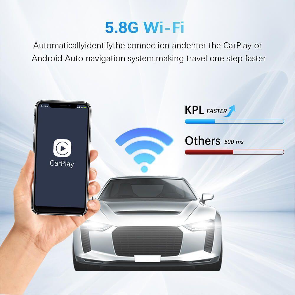 Mini Adaptador Para Car play android Auto Inalambrico Negro-6