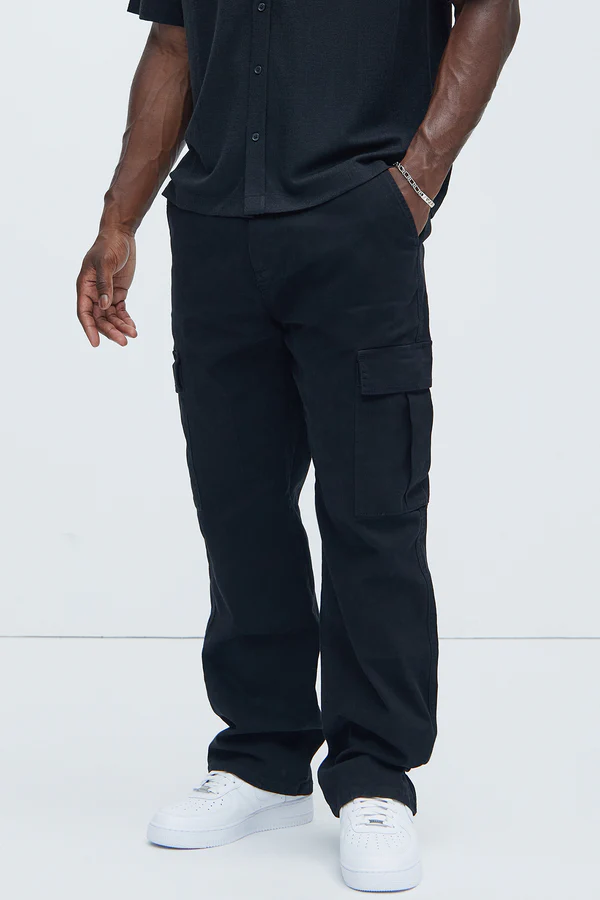 Pantalones Tipo Cargo Kyle Straight Negro-2